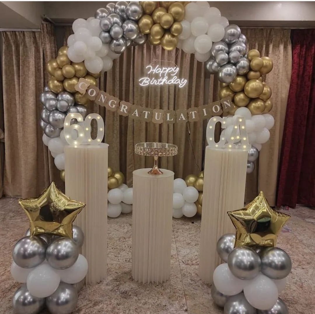 Gold Silver Balloon Stage