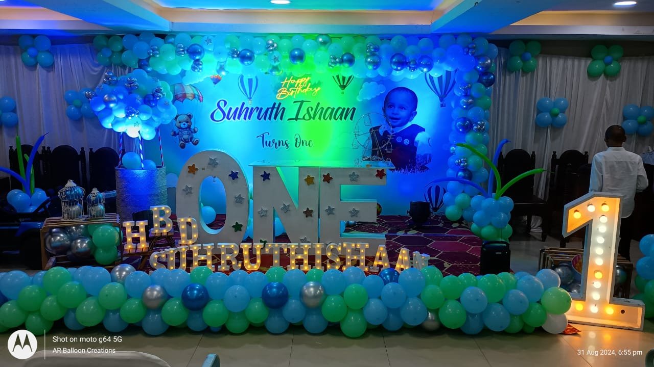 Neon Birthday Stage